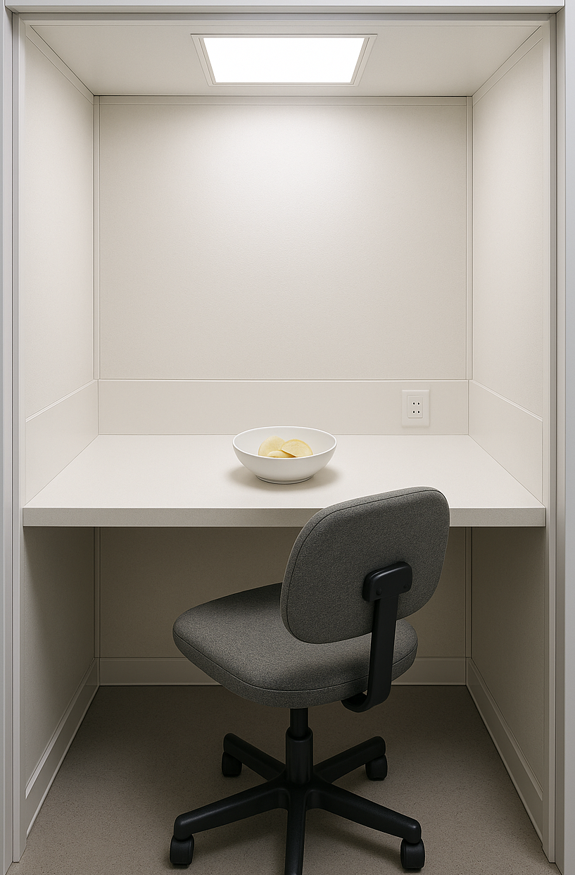 Sterile sensory booth — the old way